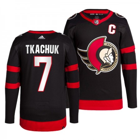Ottawa Senators Dresy Brady Tkachuk 7 Adidas Černá Authentic - Pánské Ottawa Senators Dresy Brady Tkachuk 7 Adidas Černá Authentic - Pánské